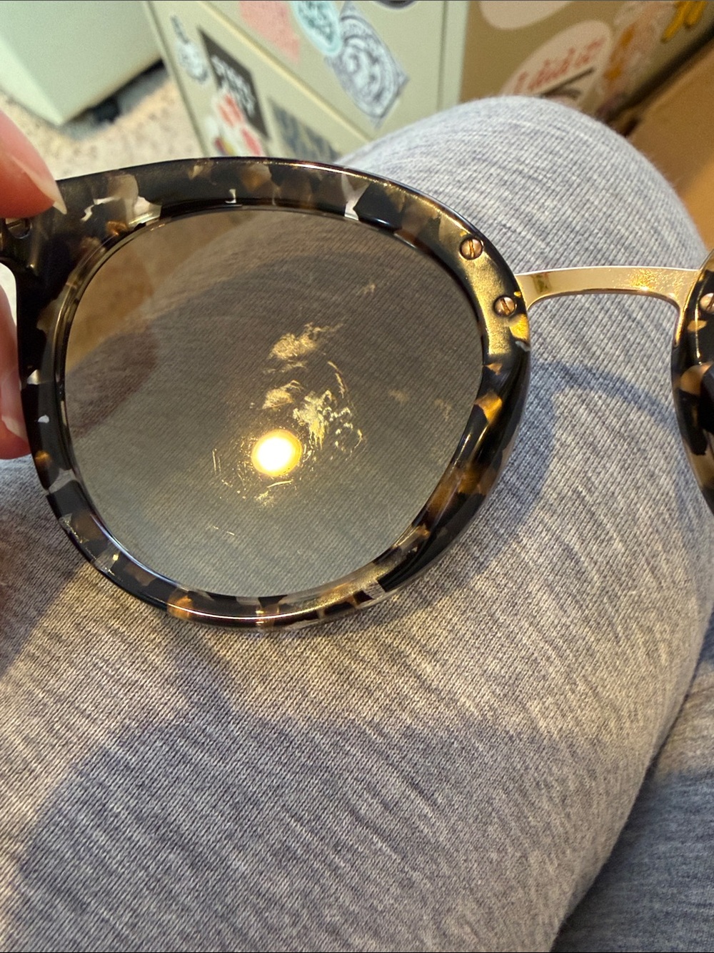 DOLCE & GABBANA Cube Black /Gold & Patterned Round Women's 52 mm Sunglasses - Picture 10 of 14